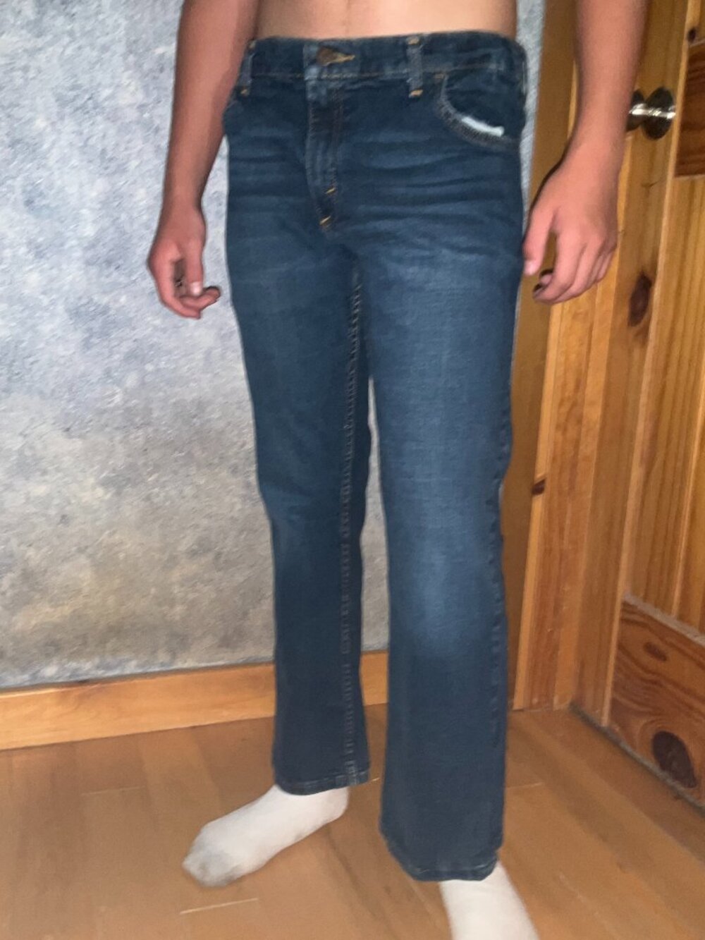 Boy's Wrangler 5 Pocket Blue Jeans
